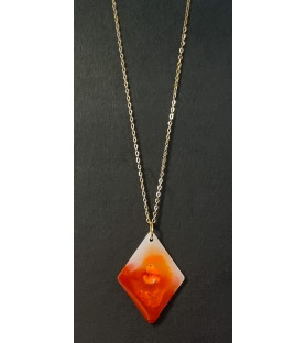 Collier Losange Orange